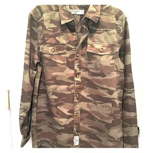 Boys 13/14 Abercrombie camo long sleeve button up